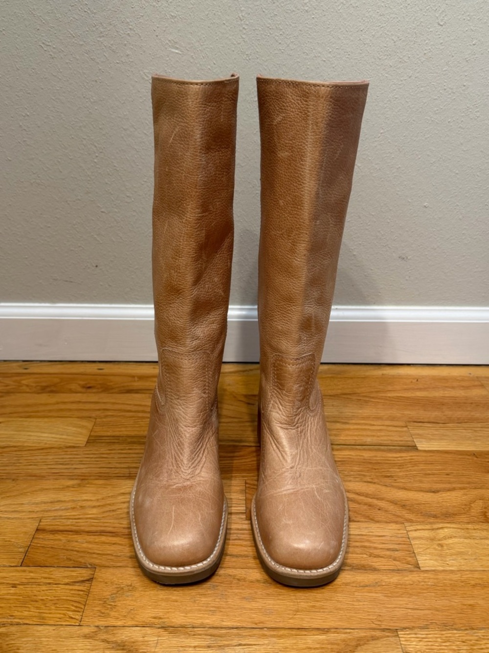 Vintage Leather Campus Boots - Size 8